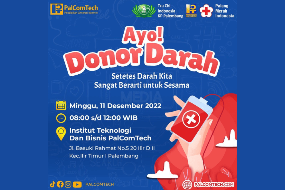 Ayo Donor Darah Bersama Institut Teknologi dan Bisnis PalComTech
